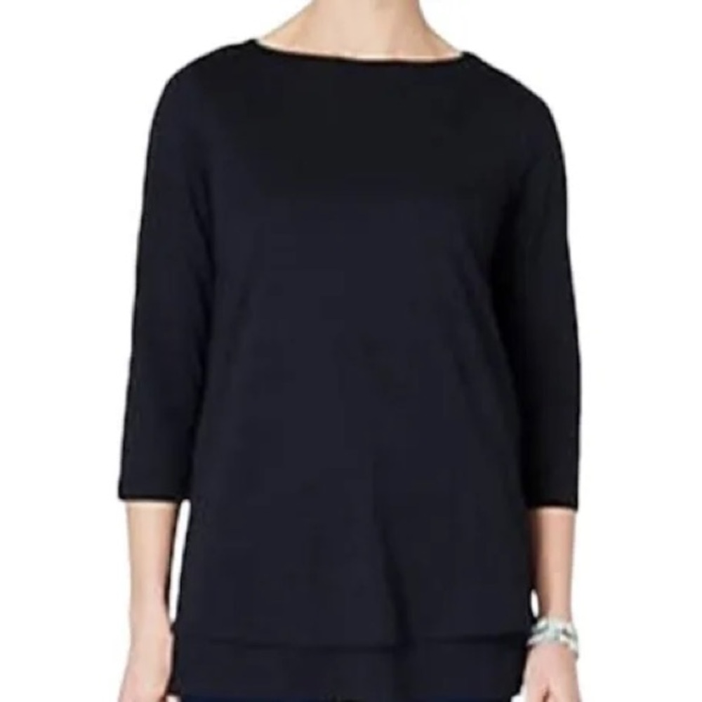 J.Jill Pure Jill black elbow-length sleeve
